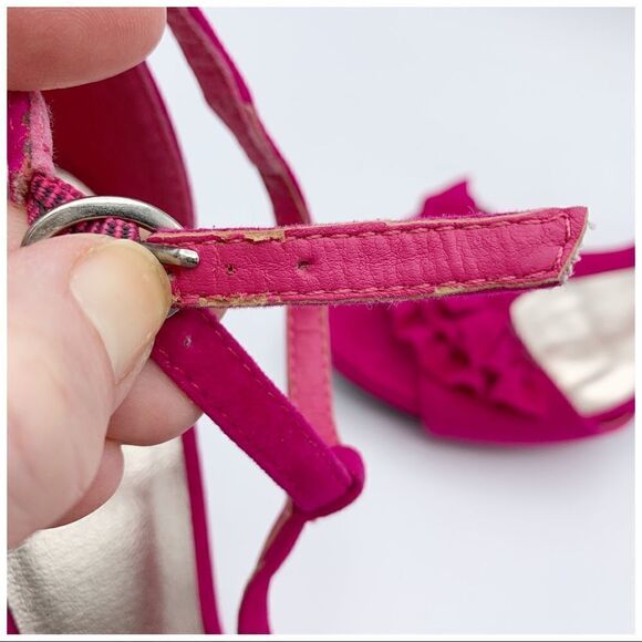 Qupid Hot Pink Valentine Stiletto Heel Ankle Strap Sandal - Picture 10 of 10